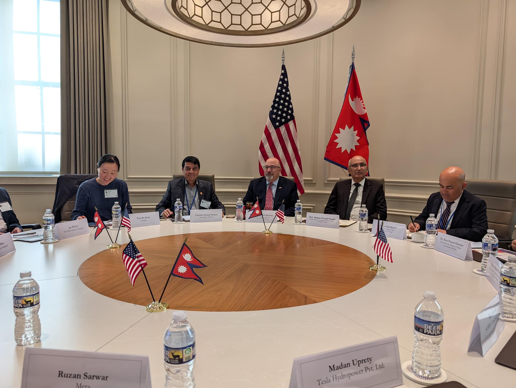 DPM Paudel Advocates for Climate Financing, Economic Investment, and Project Progress in High-Level Meetings in Washington, DC